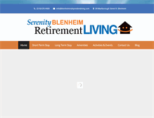 Tablet Screenshot of blenheimindependentliving.com